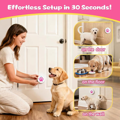 ChunHee Dog Door Bell for Potty Training, Adjustable Volume, 36 Ringtones