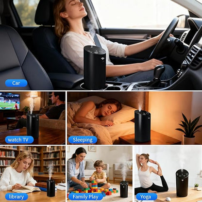 Waterless Diffuser, Rechargeable Hotel Scent Diffuser, 1500 Sq Ft Coverage, for Home, Large Room, Spa, Cream，Voice Control Smart AI