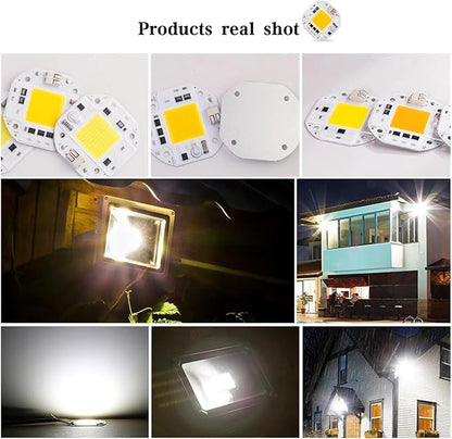 3pcs 50W 70W 100W COB LED Chip 220V 110V Smart IC No Need Driver DIY Flood Light Spotlight High Power 54mm LED Matrix COB Chip F5454(50W,220V_Cool White)