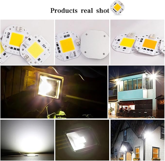 3pcs 50W 70W 100W COB LED Chip 220V 110V Smart IC No Need Driver DIY Flood Light Spotlight High Power 54mm LED Matrix COB Chip F5454(70W,110V_Cool White)