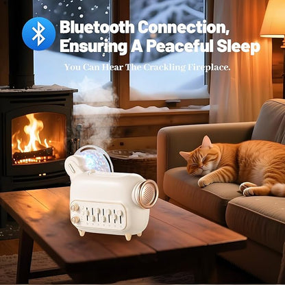 5-in-1 waterless Diffuser: Bluetooth Speaker, Humidifier, LED Night Light, White Noise & Nature Sounds. Auto Shut-Off. Aromatherapy Diffuser for Bedroom, Office, Yoga, Kids & Adults
