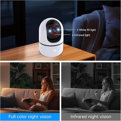 GBIUT Indoor Camera 5G&2.4G WiFi Cameras for Home Security Instant 911 Alert, 360° Pan/Tilt Baby Monitor/Dog/Pet Camera AI Motion Detection Night Vision, Speaker, US Cloud Storage (1-Pack)