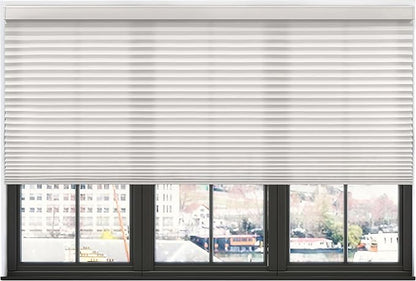 BlindsAvenue Simply Motorized Cellular Shades with Remote Control, Automatic Electric Cordless Wireless Blinds for Indoor Window, Light Filtering Blind, Color: White Dove, Size: 21.5" W x 72" L