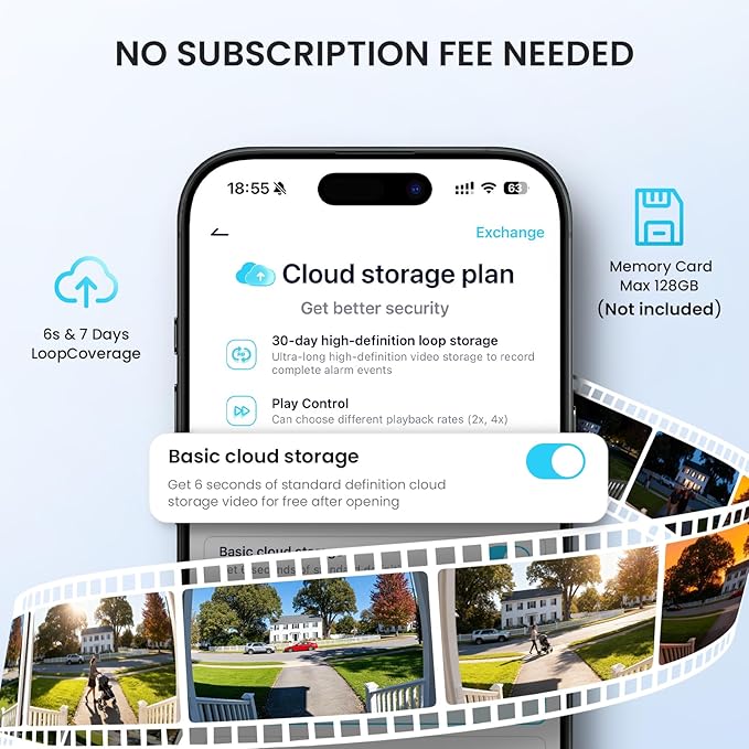 ieGeek Wireless Doorbell Camera No Subscription with Adjustable Angle Mount, 2K Smart Video Doorbell with Indoor Chime, Motion Detection, Real-time Alert, 2-Way Talk Voice Changer, Only 2.4GHz WiFi
