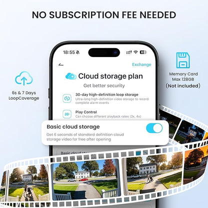 ieGeek Wireless Doorbell Camera No Subscription with Adjustable Angle Mount, 2K Smart Video Doorbell with Indoor Chime, Motion Detection, Real-time Alert, 2-Way Talk Voice Changer, Only 2.4GHz WiFi
