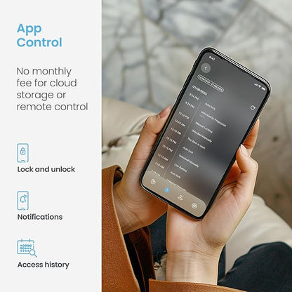 Lockly Secure Pro Smart Deadbolt Lock — Fingerprint Keyless Entry, PIN Genie® Patented Keypad, up to 99 Fingerprints, up to 33 Access Codes, Wi-Fi Hub Included, ANSI Grade 1, Alexa & Google Compatible