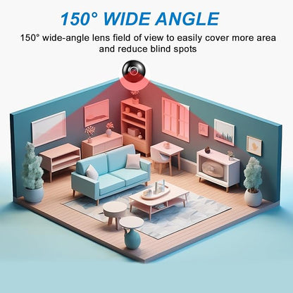 Tiniest WiFi Battery Camera,Ultra Mini Camera,Pocket-Sized,HD4K Video Live surveillance,No Need Wifi Camera,Nanny Cam,Smart Alerts Home Baby Monitor,Pet Monitoring with Night Vision,Motion Detection