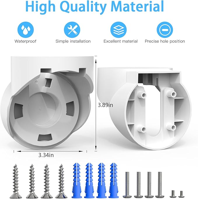 XLTTYWL Nest Flood Light Camera Outdoor Eave Mount Bracket Stability ABS Protective Case Eve Out Door Cam Protection for Google Nest Cam with Floodlight Outdoor Camera