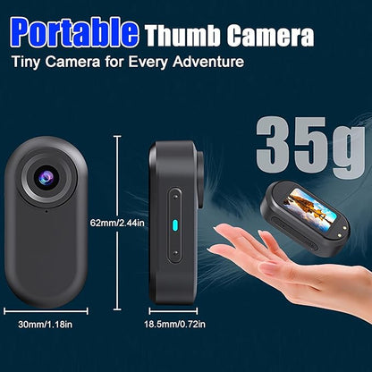 Mini Body Camera 1080P,128G Wearable Action Cam with Magnetic Charging Case, Thumb Size POV Camera, Premium Portable Camcorder Mount Anywhere for Work, Outdoors Activities, Pet
