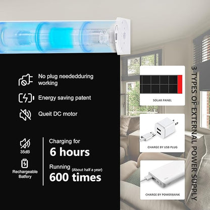 Bringnox Motorized Blinds with Remote,100% Blackout Smart Roller Blinds Compatible with Apple Homekit Google Home and Alexa Via HUB,and Customized (Vinyl Black-14)