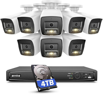 ANNKE 16 Channel Security Camera System 12MP PoE, Smart Dual Light, 4TB HDD