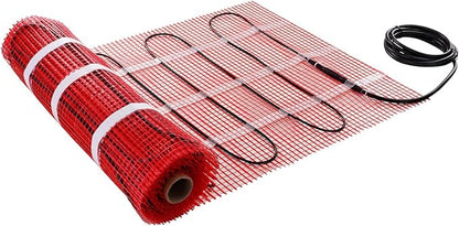 VEVOR Floor Heating Mat, 30 Sq.ft, Electric Radiant in-Floor Heated Warm System with Digital Floor Sensing Thermostat, Includes Installation Monitor, Adhesive Back for Easy Installation on The Floor