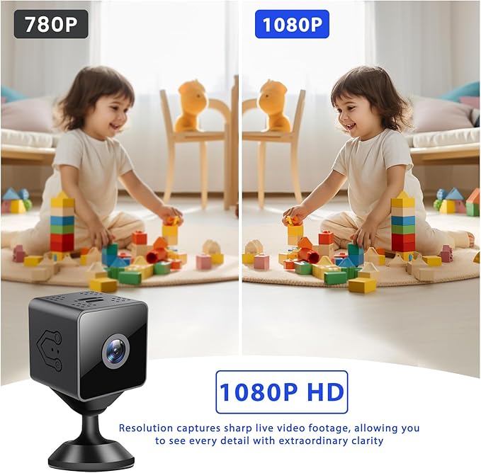 2026 Mini Wireless Security Camera 1080P HD Small Magnetic Home WiFi Micro Camera Nanny Cam with Motion Detection Cloud & SD Storage Night Vision Tiny Cameras Wide Angle for Home Baby Office Indoor