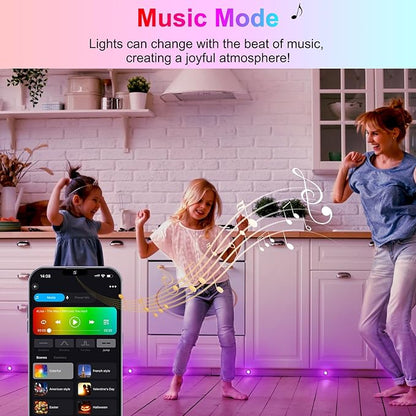 Sumaote LED Deck Lights Kit Black Shell 50 pcs 1.22 Inch WiFi Smart Phone Control Low Voltage Recessed RGBW Deck Lamp Landscape In-ground Lighting Waterproof Outdoor Yard Path Stair Decor