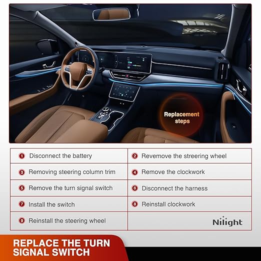 Nilight Turn Signal Switch Compatible with Ford 2011 2012 2013 F150 F-250 F-350 F-450 F-550 Super Duty Multi-Function Windshield Blinker w Variable Intermittent Wiper