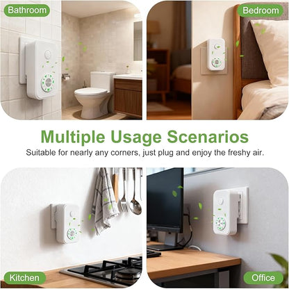 Plug In Negative Ion Air Purifier, with Colorful Night Light, with One Replacement Filter, for Home, Kitchen, Bathroom, Toilet