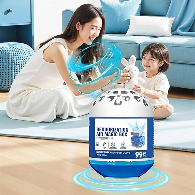 Indoor Dust Removal Air Magic Box,Multi-Functional Magic Box,Automatic Dust Collection Air Box for Home,Air Freshener,Air Essence Box for Pet Areas Bathroom Any Room,Long-Lasting Freshness
