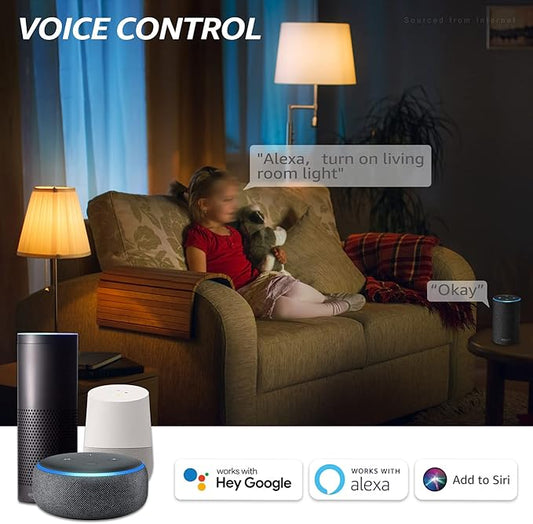 TORCHSTAR A21 Smart Light Bulbs, WiFi & Bluetooth, Work with Alexa Echo Google Home Assistant Siri, 2000K-5000K RGBCW Full Color Changing Smart LED Bulb, No Hub Required, 75W Eqv., E26 Base, Pack of 4