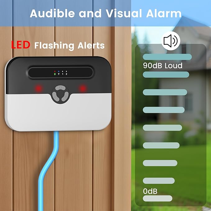 Sump Pump Alarm,Smart WiFi High/Low Water Level Alarm with Backup Battery, Free App Notifications, IP65Waterproof, 110dB Siren & Strobe Light, Ideal for Basement, Septic Tank, Water Tank, Sump Pit