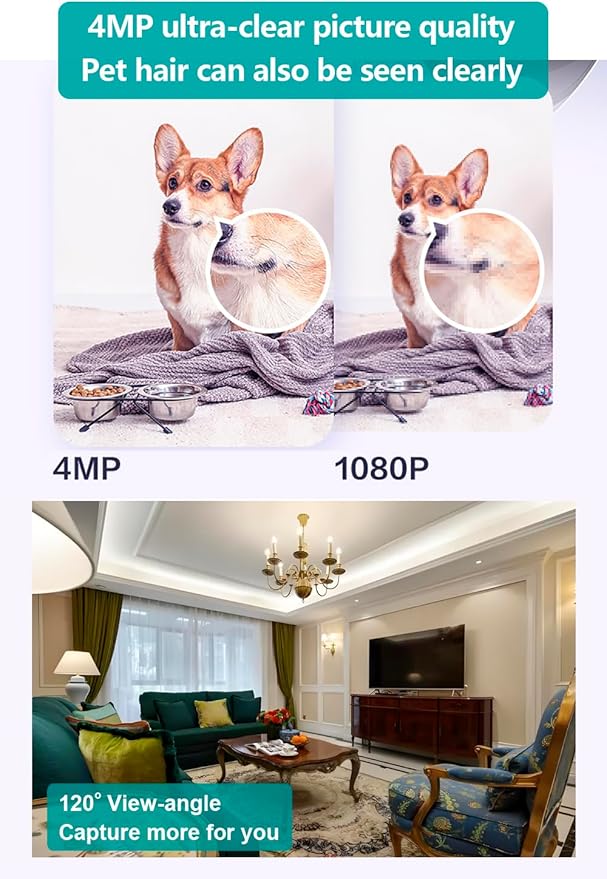 2026 Upgraded Outlet Camera - HD 2K Mini Wireless Nanny Cam Security Camera with Motion Detection - 120° Wide Angle for Discreet Home Indoor Security (White)