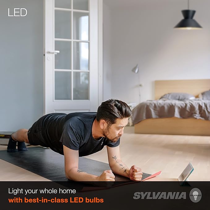 Sylvania LED A19 Light Bulb, 60W Equivalent, Efficient 9W, CEC Compliant, 10 Year, Non-Dimmable, 2700K, 800 Lumens, 90 CRI, Soft White (41372) (Pack of 1, 24 Count Total)