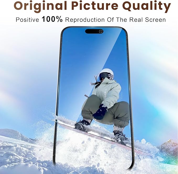 Fotbor for Apple iPhone 15 Pro Max True 23° Privacy Screen Protector with [3s Installation Frame], Case Invisible Friendly 9H+ Tempered Glass 2Pack, 15 Promax 6.8 inch