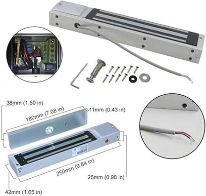 Indoor Outdoor Install Waterproof 1 Door Access Control System Metal Keypad Reader RFID PIN Code Open 600LBS Magnetic Lock 110V Power Supply Box Management Software APP Remote Open Door
