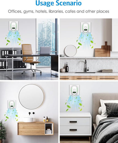 AMIR 4-Pack Plug in Air Ionizer & Air Purifier - Quiet Negative Ion Technology, Mini Portable Air Freshener for Home, Office, Bedroom, Kitchen, Bathroom