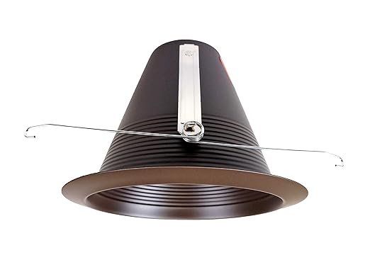 NICOR Lighting 6 inch Oil-Rubbed Bronze Airtight Recessed Cone Baffle Trim, Fits 6 inch Housings (17550AOB)