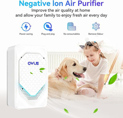 4Pack Plug in Air Ionizer, Negative Ion Air Purifier Plug In, Mini Filterless Air Freshener Quiet Air Cleaner Portable Air Purifiers Odors Smoke for Home Office, Bedroom, Bathroom