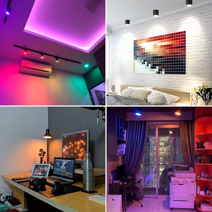 GLEDOPTO ZigBee 3.0 Smart 4W GU10 AC100-240V RGBCCT Spotlight Pro 25 Degree Beam Angle Color Change Bulb Dimmable Compatible with Amazon Echo Plus SmartThings App/Voice/RF Remote Control