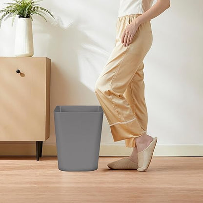Trash Can - Small Waste basketbin - 1.8 Gallon- for Office,Home,Bathroom,Kitchen - Grey