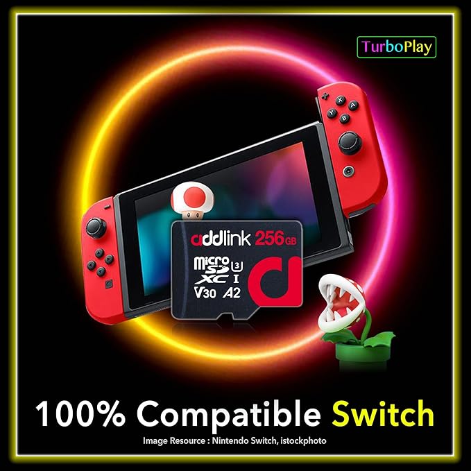 addlink 256GB 2-Pack Micro SD Card, Gaming Plus MicroSDXC Memory Card for Nintendo-Switch 1 A2 V30 for Smartphone, Action Camera 100MB/s UHS-1 U3 V30 C10 4K A2 with Adapter (ad256GBMSXU3AX2)