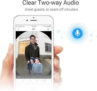 EZVIZ WiFi Video Doorbell, Night Vision, Two-Way Talk, PIR Motion Detection, Weather Proof, 180° Vertical FOV, Free 3-hour Cloud Storage(DB1) (Renewed)