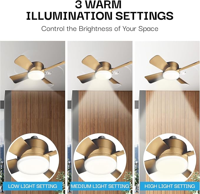 Bell+Howell Socket Breeze Cool Light Deluxe Bronze – Ceiling Fans with LED Lights and Remote Control, Replacement for Lightbulb - Bedroom, Kitchen, Living Room,1000 Lumens / 5000 Kelvins