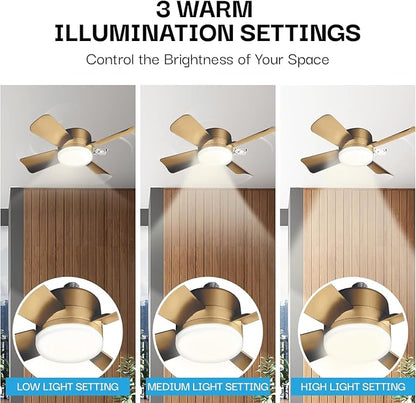 Bell+Howell Socket Breeze Cool Light Deluxe Bronze – Ceiling Fans with LED Lights and Remote Control, Replacement for Lightbulb - Bedroom, Kitchen, Living Room,1000 Lumens / 5000 Kelvins