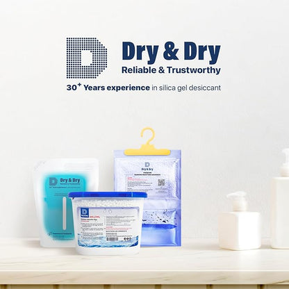 Dry & Dry Moisture Absorbers Refill Beads (64 LBS) - Home Basement Bedroom Small Dehumidifiers & Moisture Absorbers