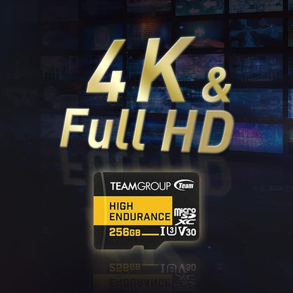 TEAMGROUP HIGH Endurance 128GB 2 Pack Micro SDXC UHS-I U3 V30 100MB/s Designed for Monitoring Stable Durable Long Lasting Flash Memory Card Security Camera 4K&Full HD Video Recording THUSDX128GIV3067