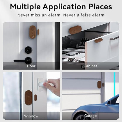 Sanjie Door Window Alarm Sensors, 3 Pack, 125dB, Volume Control | Easy-install door and window alarms with loud adjustable alerts, long battery life, and versatile use for home safety