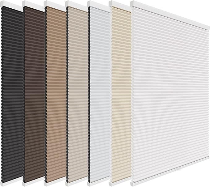 Changshade Cellular Shades Cordless Blinds Custom Size, Honeycomb Indoor Window Blind 1.5 inch Cell Pleated for Home, Office, Bedroom, Nursey, Fabric Sample