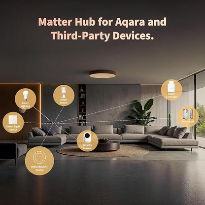 Aqara Smart Hub M100 for Home Automation, Matter Controller, Thread Border Router, Features Aqara Zigbee (Not Third-Party), Wi-Fi, Supports Apple HomeKit, Amazon Alexa, IFTTT, Home Assistant