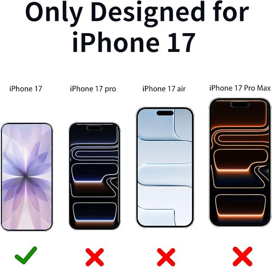 Juvraixo for iPhone 17 Privacy Screen Protector 6.3 Inch Anti Blue Light Tempered Glass 28° Rose red Gradient Anti-Spy Easy Installation Full Coverage Anti-Scratch