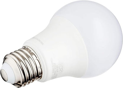 KOR 6 Pack A19 LED Light Bulb, 60W Equivalent, 4000K Cool White, 800 Lumens, Efficient 9 Watt Replacement Bulbs with E26 Standard Base, 15000 Long Life Hours, Non-Dimmable, 80+ CRI, UL Listed