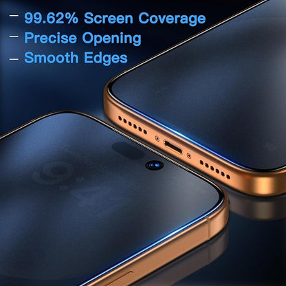 Uyiton for iPhone 17 Pro Max Matte Privacy Screen Protector - Anti-Fingerprint [Easy to Install] Anti-Spy Shatterproof Full Coverage 9H Tempered Glass Screen Cover, 2 Pack