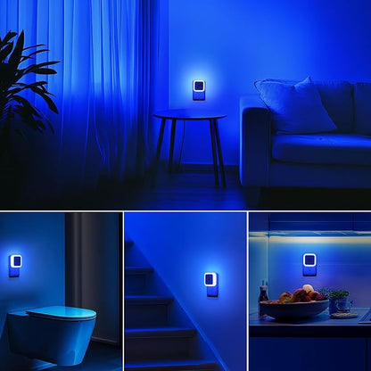 Sujeet Night Light, Night Lights Plug into Wall 8-Pack, Nightlight Plug in Night Light, Dusk to Dawn Night Lamp Led (Blue)