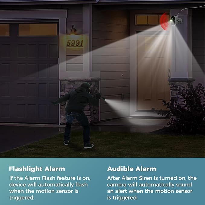 Vicohome 2CG6 Best 2K Solar Security Camera Wireless Outdoor System, No NVR Needed, Battery Powered, Easy to Setup,Motion Detection, Two Way Audio,Color Night Vision, SD Slot, 180 Days Exchange Policy