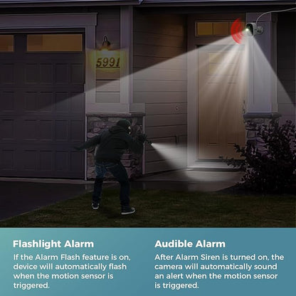 Vicohome 3CG6 Best 2K Solar Security Camera Wireless Outdoor System, No NVR Needed, Battery Powered, Easy to Setup, Motion Detection, Two Way Audio,Color Night Vision,SD Slot, 180 Days Exchange Policy