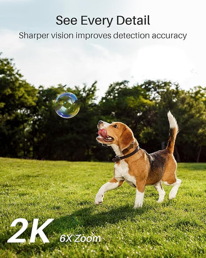 WUUK Security Cameras Wireless Outdoor, Indoor Home Surveillance System, 2K, No Monthly Fee, Motion Alert, Night Vision, 2.4/5 GHz WiFi, 32G Local Storage, Compatible with Alexa & Google, 2-Camera Kit