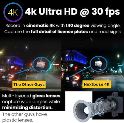 Nextbase 622GW Dash Cam with 128GB Micro SD Memory Card Bundle - Dash Camera for Cars with True 4K 30fps UHD Auto Recording, Wi-Fi, GPS, Bluetooth, Alexa, Image Stabilization, Parking Mode