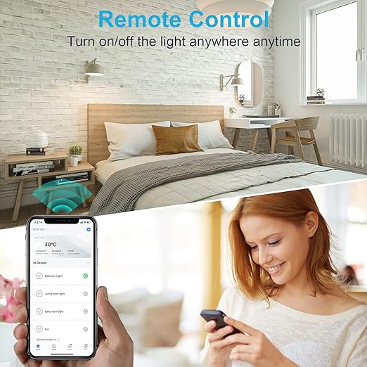 EIGHTREE Smart Plug 5GHz& 2.4GHz, 15A WiFi Smart Outlet Compatible with Alexa & Google Home, Smart Home WiFi Plug with Remote Control, Timer Outlet with Schedule, 4 Packs